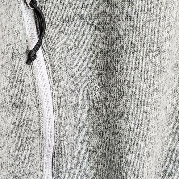 The North Face Heather Gray Full Zip Fleece Lined Sweater Jacket Medium - Picture 3 of 9